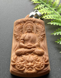 印度老山檀香木大日如来佛祖吊坠